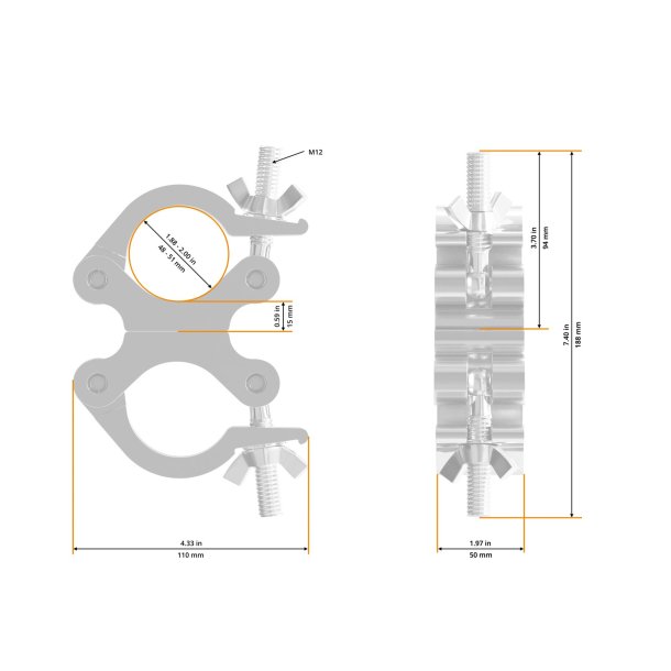 Swivel Coupler 48-51/50/500kg