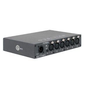 DMX/RDM splitter, 6 isolerede outputs, Obsidian