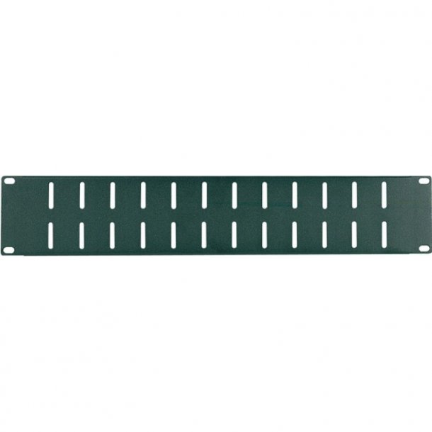RK2NV Vented Rack Panel 2U, 19", Black Metal